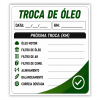 Adesivo Troca de Óleo - Formato 5x6 cm - Mínimo 1000 Peças
